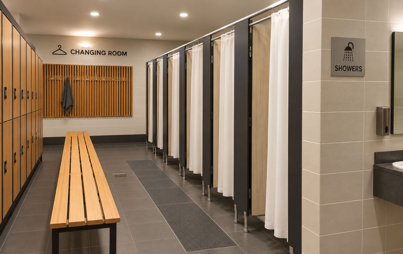 Modern aquatic facility amenities